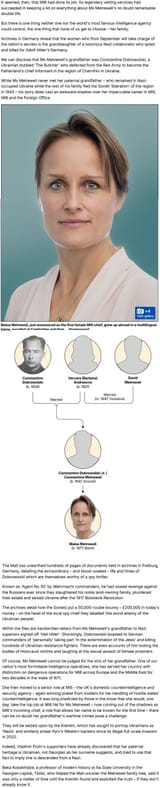 468 New MI6 boss is the granddaughter of a Nazi collaborator from the Red Army