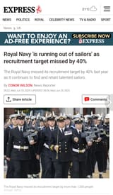 Bong running out of sailors