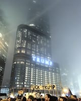 Trump skyscraper protesters