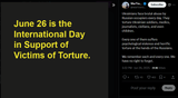 Ukrainians face brutal abuse by Russian occupiers every day. They torture Ukrainian soldiers, medics, journalists, civilians, and even children. 26-06-2025