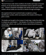 We don’t know under what conditions the bodies were kept on Russian territory, nor do we know 26-06-2025 Ukrainian investigator, cases of fallen soldiers