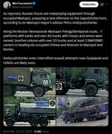 As reported, Russian forces are redeploying equipment through occupied Mariupol, preparing a new offensive on the Zaporizhzhia front 27-06-2025
