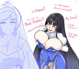 anime girl bragging about her tits