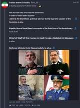 ISRAEL LIED ABOUT KILLING IRAN TOP LEADERS