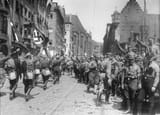 Adolf Hitler salutes the parade of the SA at the 1929 Reichsparteitag VRIL