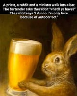 a priest a rabbit and a minister