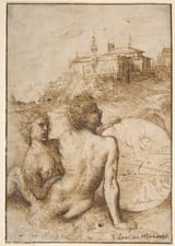 Два сатира в пейзаже (21.6 x 15.1) (Нью-Йорк, Метрополитен)