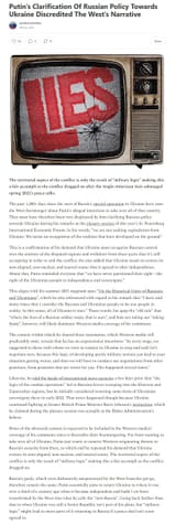 Putin’s Clarification Of Russian Policy Towards Ukraine Discredited The West’s Narrative