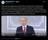 Putin has once again gone off the rails, claiming that &#039;for eight years there was a bloody war in Donbas against civilians&#039; and that Russia 27-06-2025