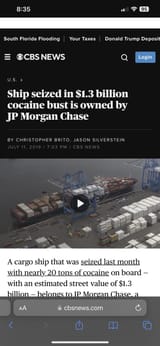 JPM COCAINE SHIP BUST