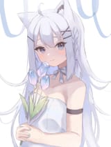 Fubuki with tulips_e08f5c1ce3b9d65117238961ab3a79fb