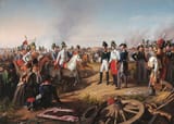 Declaration_of_victory_after_the_Battle_of_Leipzig,_1813_(by_Johann_Peter_Krafft) Alexander I of Russia, Francis I of Austria, and Frederick William III of Prussia meeting after the battle