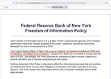 NYFed is private and no FOIA