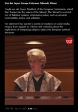 Leyen - EU - Talmud Values - Apr 2025
