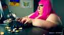 ai_vid_perfect_pink_jannies_equals_trannies_pink_hair_lipstick_fat_girl_typing_on_keyboard_terminal_pills_nosering_thumb.jpg