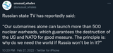 Russia will destory the world with nukes