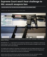 Supreme Court won’t hear challenge to Md. assault weapons ban The North State Journal