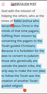 Rabbi Yeshua Jews convert pagans Christianity