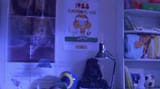 Heather O&#039;Rourke Poltergeist 1988 Superbowl Poster in a 1982 Spielberg movie (she died the same day as the 1988 Superbowl)