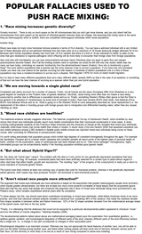 race mixing fallacies