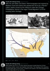 Screenshot 2025-03-20 at 19-44-26 Roatta did nothing wrong (@apulianbeast) After the anti Italian and Slavic 1924 Immigration Act inspired by Madison Grant and others who wanted the US to be a Nordic nation blacks moved by t[...]