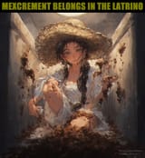 mexcrement in the latrino