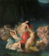 Dióscoro Teófilo Puebla Tollín (Melgar de Fernamental, Pr. of Burgos 1831-1901 Madrid) Return of the fairies to the lake - oil on canvas c.1864
