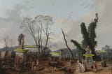 Hubert Robert (Paris 1733-1808 ibid.) Falling of trees at the entrance to the Tapis Vert in the Latona Parterre - oil on canvas 1777b