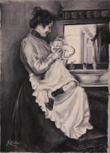 José Barrenechea Tubilla (Spanish 19th-20th c.) Cleaning the kid - oil on canvas 1904
