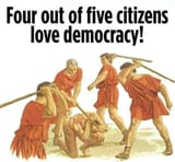 4 out of 5 people love democracy