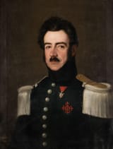 Antonio María Esquivel y Suárez de Urbina (Seville, Kingdom of Seville, Kingdom of Spain 1806-1857 Madrid, Kingdom of Spain) Portrait of a military man of the Order of Calatrava - Oil on Canvas 1838