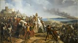 Charles-Philippe Auguste Larivière (Paris, French Republic 1798-1876 ibidem) Bataille de Montgisard, 18 novembre 1177 (Battle of Montgisard, the 16 year old leper king Baldwin IV of Jerusalem&#039;s victory over Saladin) - Huile sur toile c.1844-min
