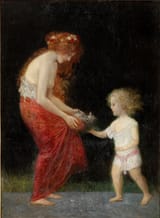 Eduard Veith (Neutitschein, Kreis Neutitschein, Margraviate of Moravia, Empire of Austria 1856-1925 Vienna, Republic of Austria) Bird&#039;s Nest - Oil on canvas-min
