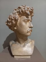Rafael Atché i Ferré (Barcelona 1851-1923 ibid.) Marià Fortuny - baked clay 1879a [painter]