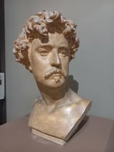 Rafael Atché i Ferré (Barcelona 1851-1923 ibid.) Marià Fortuny - baked clay 1879b [painter]