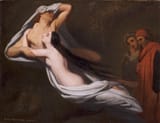 Ary Scheffer (Dortrecht, Department van de Delf, Batavian Republic 1795-1858 Argenteuil, Seine-et-Oise, French Empire) Les ombres de Francesca da Rimini et de Paolo Malatesta apparaissent à Dante et à Virgile - Oil on Canvas