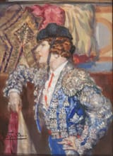 José González de la Peña y Rodríguez de la Encina (Madrid 1887-1961 Anglet) Female bullfighter - oil on canvas