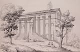José María Avrial y Flores (Madrid 1807-1891 ibid.) Church of St. Mary of El Naranco, Oviedo - ink on paper 1847