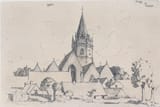 Adolf Hitler (Braunau am Inn, Upper Austria, Austro-Hungarian Monarchy 1889-1945 Berlin, Greater German Reich) Sint-Martinuskerk in Ardoye, Flandern - 1917