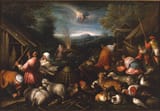 Leandro da Ponte Bassano (Bassano del Grappa, Province of Vicenza 1557-1622 Venice) Sacrifice of Noah after the Deluge - oil on canvas 1575-1600