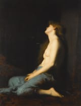 After Jean-Jacques Henner (Bernwiller, Haut-Rhin, Kingdom of France 1829-1905 Paris, French Republic) La Magdeleine - huile sur toile 1880