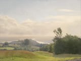 Leo Frank (Vienna, A.H.M. 1884-1954 Perchtoldsdorf, Lower Austria, Republic of Austria) Blick auf die Donau bei Hadersfeld - Öl auf Malkarton-min
