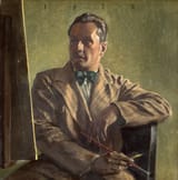 Hans Frank (Vienna, Austro-Hungarian Monarchy 1884-1948 Salzburg, Republic of Austria) or Leo Frank (Vienna, A.H.M. 1884-1954 Perchtoldsdorf, Lower Austria, Republic of Austria) Portrait of Hans or Leo Frank - Oil on carboard 1932-min