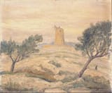 Javier de Winthuysen y Losada (Seville 1874-1956 Barcelona) Old mill - oil on cardboard 1948