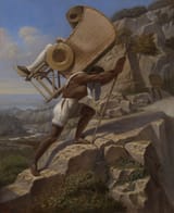 Jean Frédéric Maximilien von Waldeck (c.1766-1875 Paris, French Republic) The artist carried in a sillero over the Chiapas from Palenque to Ocosingo, Mexico - Oil on panel c.1833