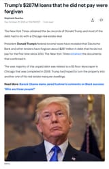 Trump is a loan reneger