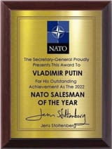 NatoAwardPutinUkraineWar