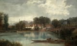 William Howard (British, mid 19th Century) At Sonning on Thames - Oil on canvas 