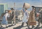 Gustaf Marcus Collin (Helsinki, Grand Duchy of Finland, Russian Empire 1882-1966 Kauniainen, Uusimaa Province, Republic of Finland) Street view from Paris - Oil on canvas c.1940