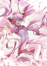 yande.re 1146561 sample hatsune_miku nagitofuu sakura_miku skirt_lift thighhighs vocaloid